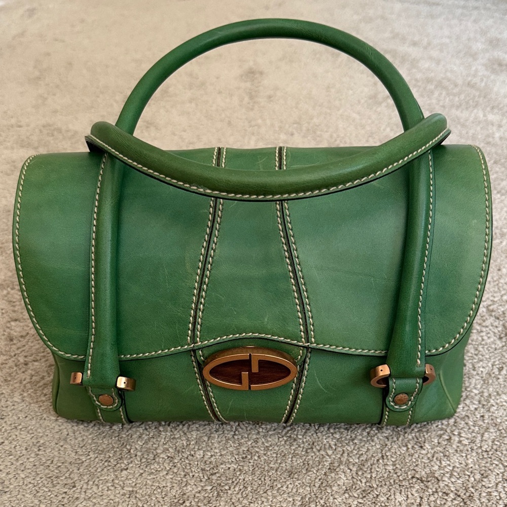 Gucci Vintage green leather Handbag